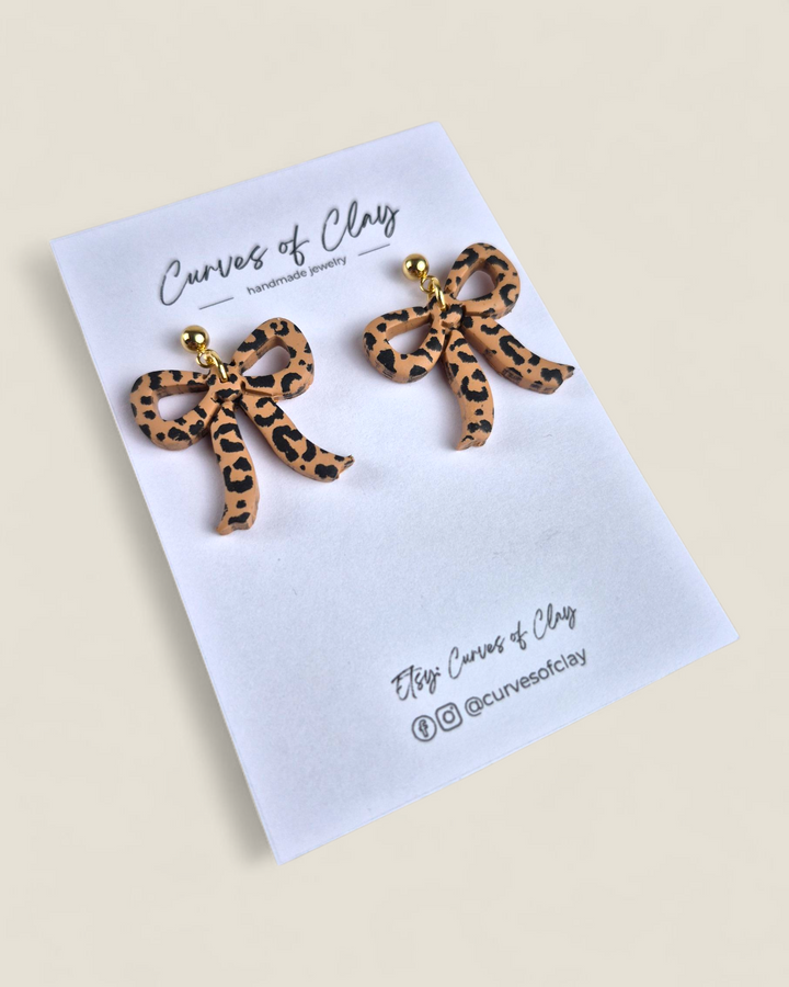 Curves of Clay, Holiday Dangle Earrings