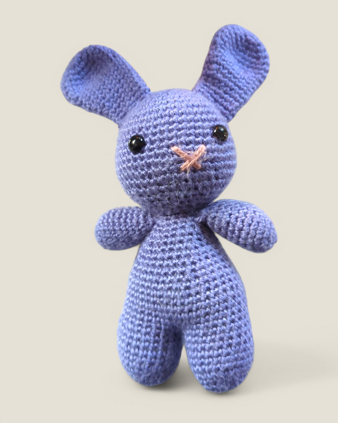 HANDMADE PURPLE BUNNY CROCHETTED STUFFY PRE-LOVED