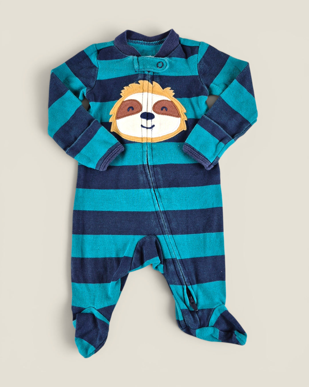 Pre-Loved Carter's Striped Sloth Footies NB | Betty’s Marketplace