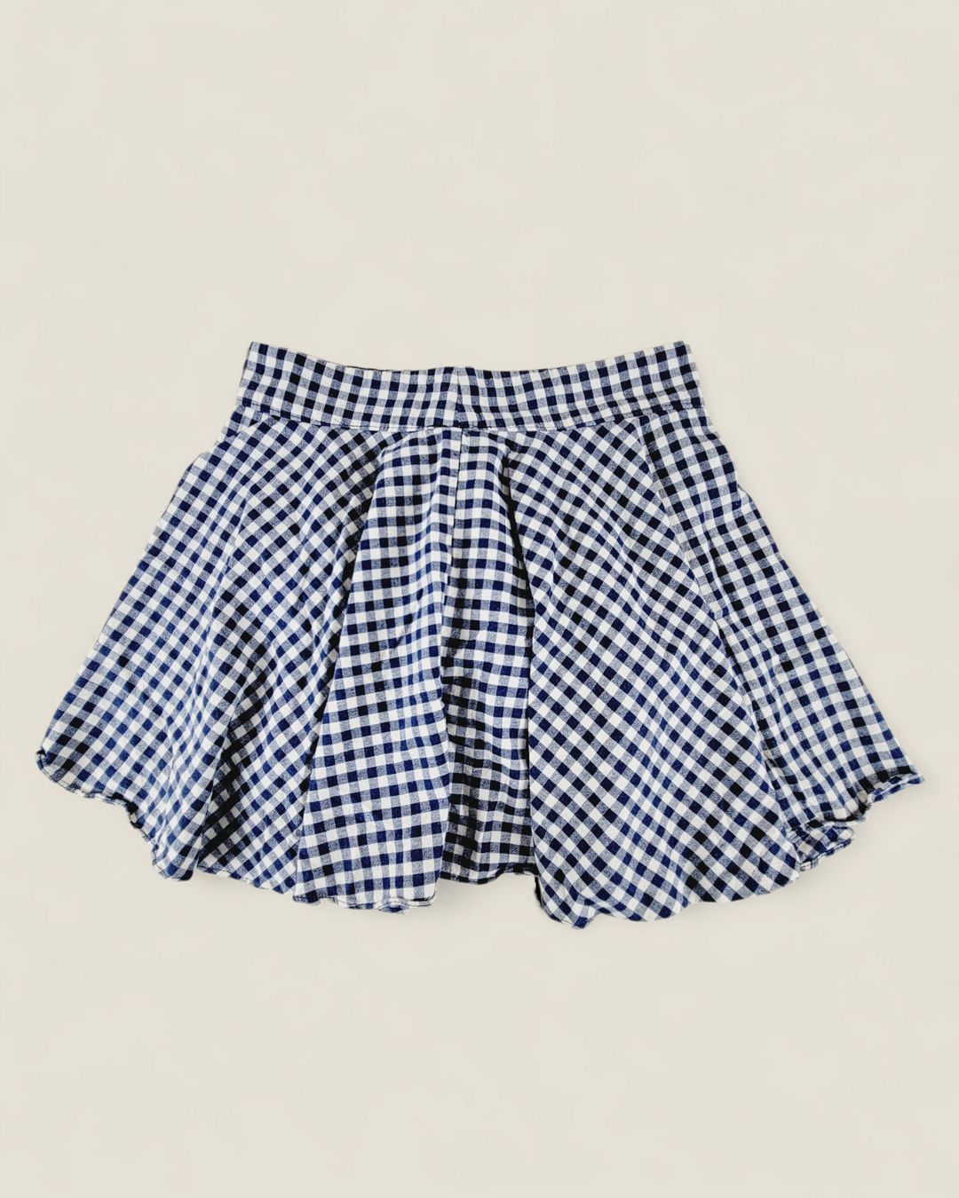 FIFTY% NAVY GINGHAM SKORT LADIES SMALL PRE-LOVED