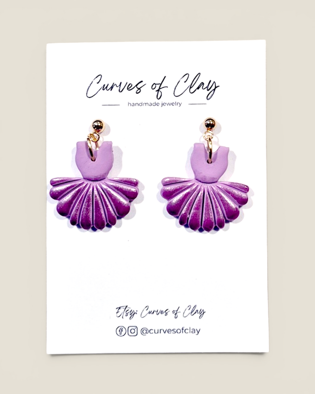 Curves of Clay, Everyday Dangle Earrings