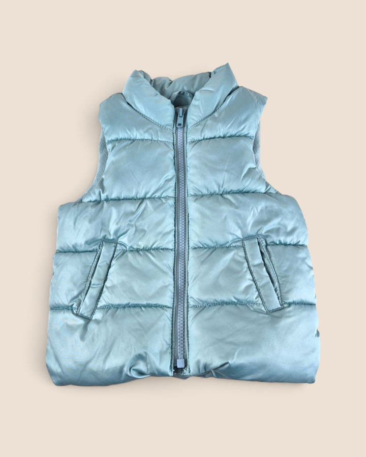 Pre-Loved Old Navy Mint Puffer Vest Girls 18-24M | Betty’s Marketplace