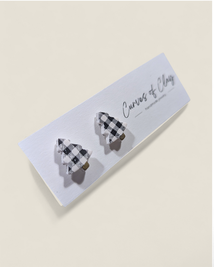 Curves of Clay, Holiday Stud Earrings