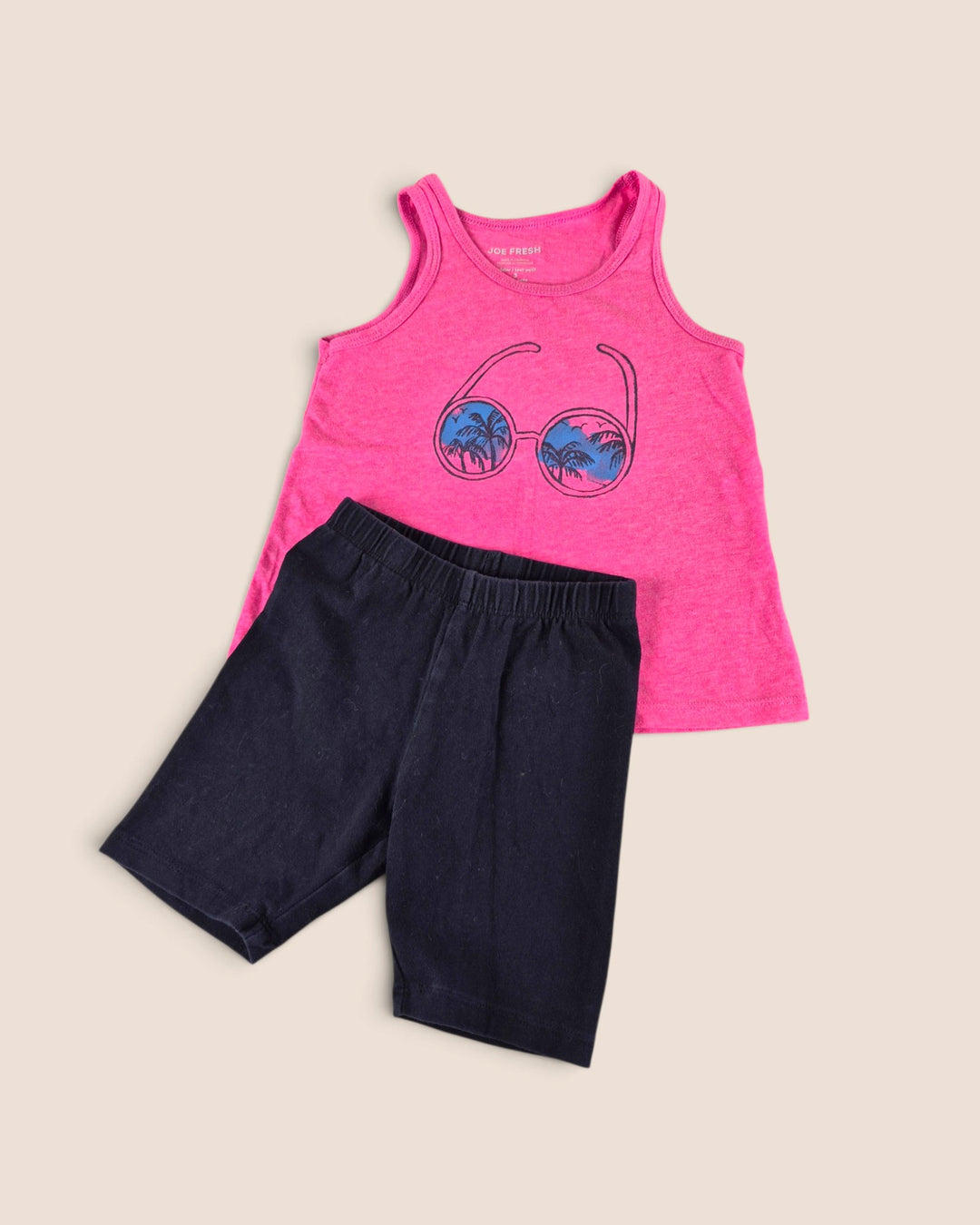 Pre-Loved Joe Fresh & Children's Place Black & Pink Outfit Girls 3Y | Betty’s Marketplace