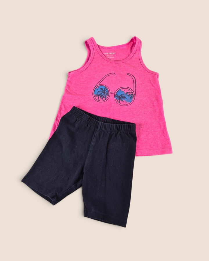 Pre-Loved Joe Fresh & Children's Place Black & Pink Outfit Girls 3Y | Betty’s Marketplace