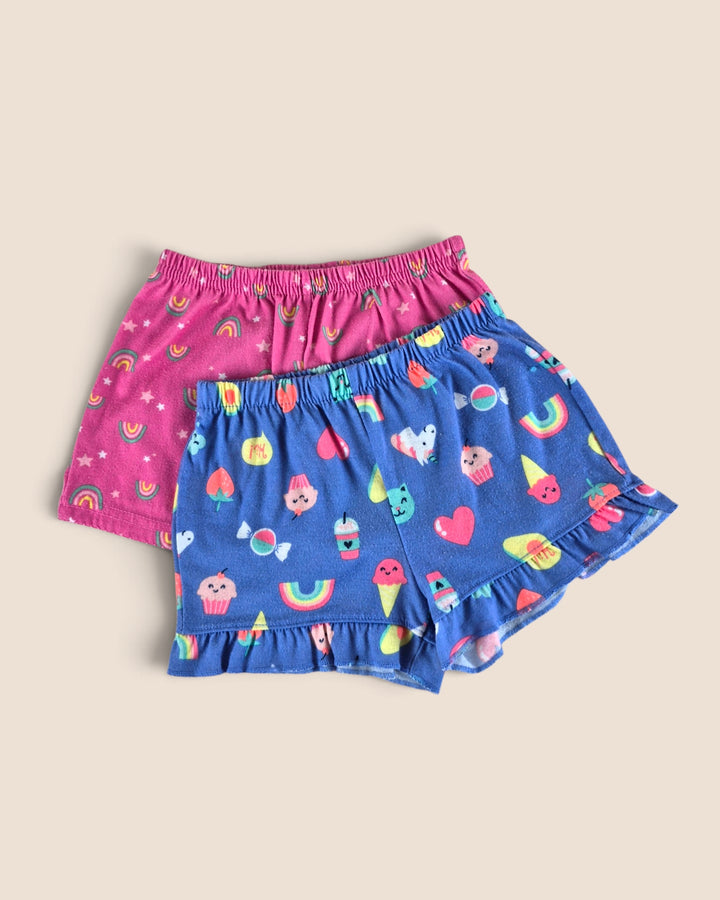 Pre-Loved Carter's Set Of 2 Pink & Blue Shorts Girls 2Y | Betty’s Marketplace