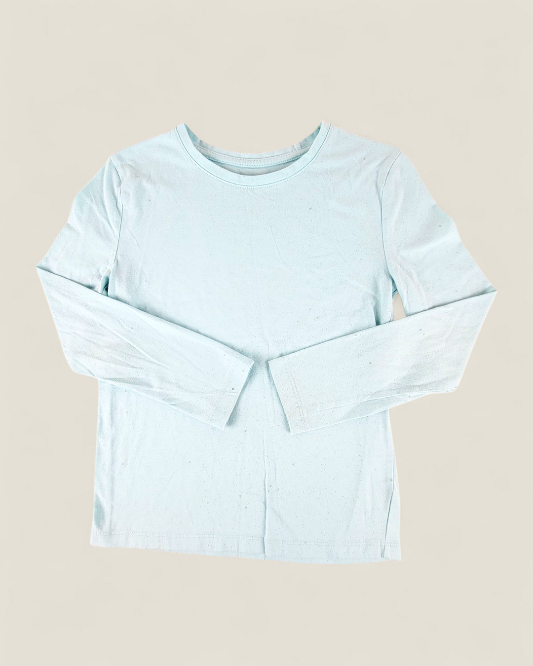 GEORGE MINT GLITTER LONG SLEEVE TOP GIRLS 7-8Y PRE-LOVED