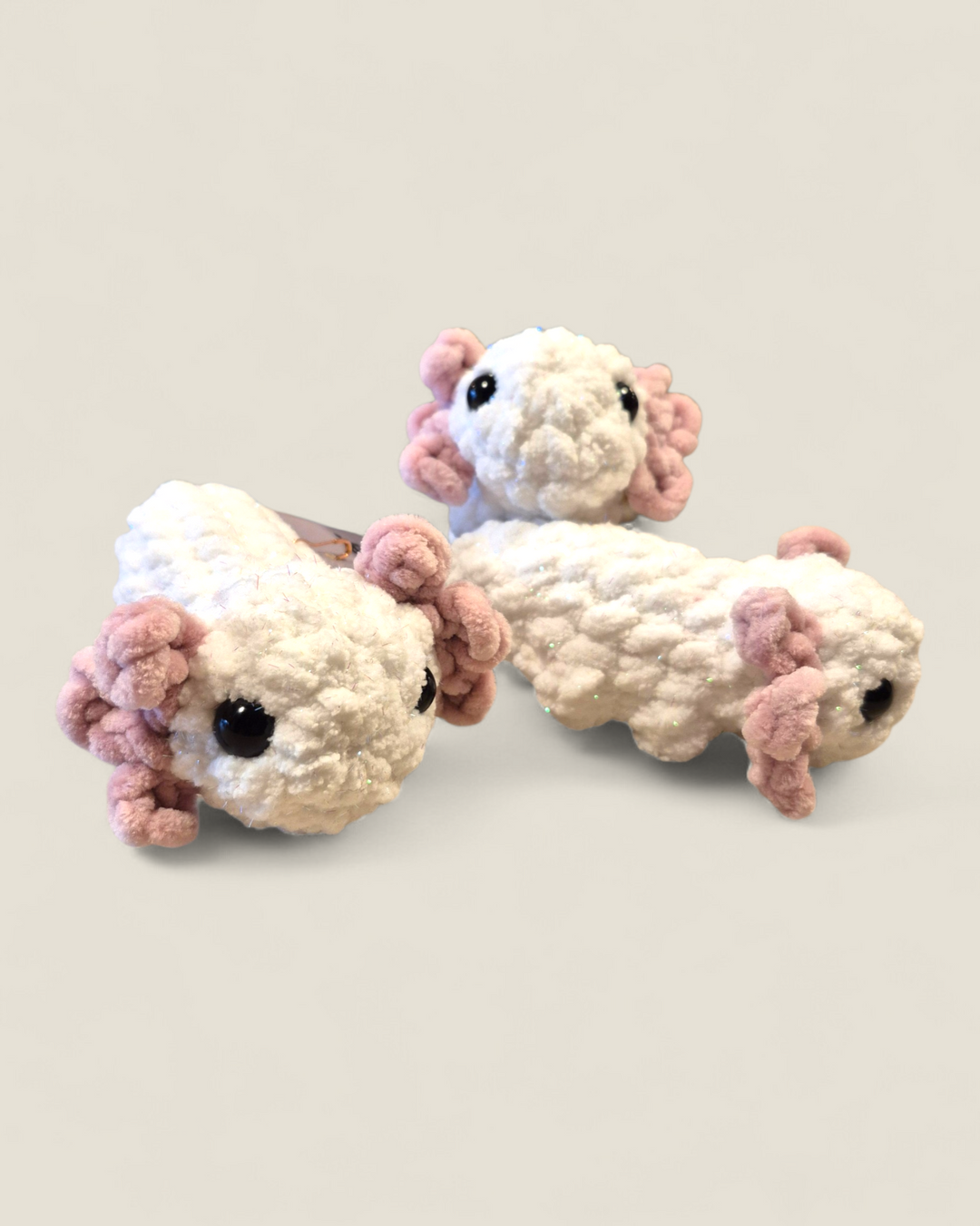 Ginger Made By Jenn, Crochet Mini Axolotls