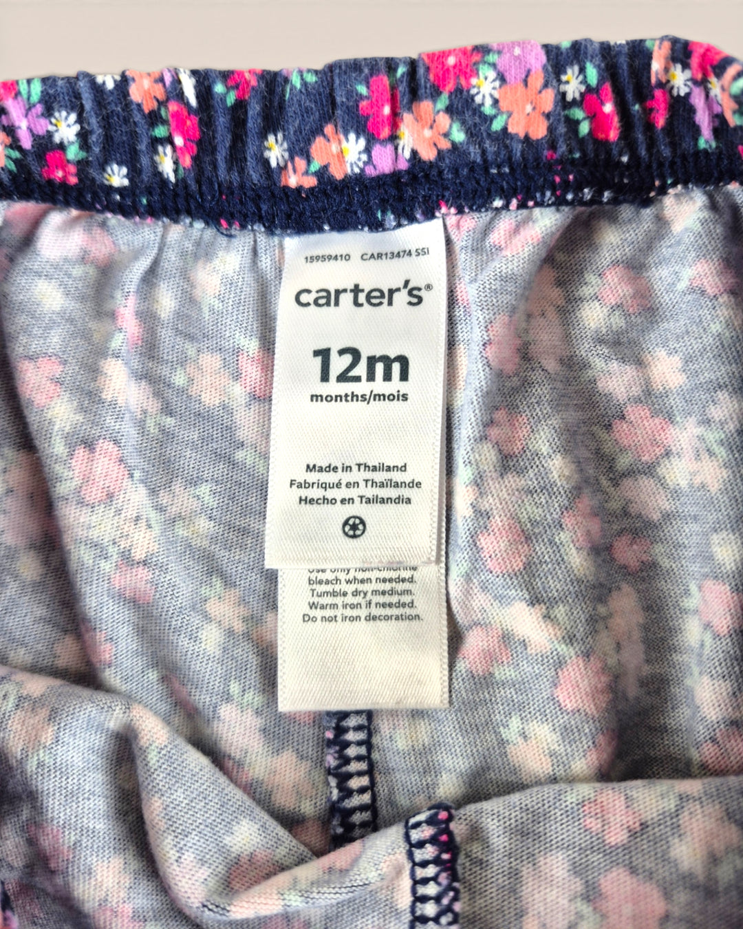 Pre-Loved Carter's Navy Floral Bloomers Girls 12M | Betty’s Marketplace