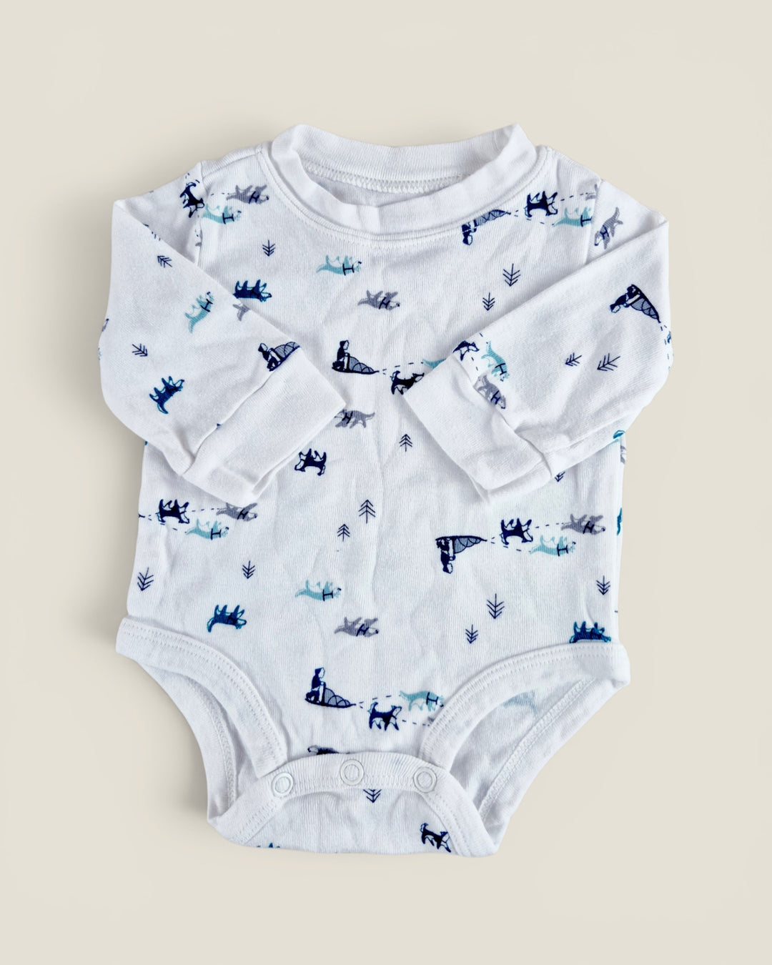 Pre-Loved Carter's Dog Sled Long Sleeve Onesie 3M | Betty’s Marketplace