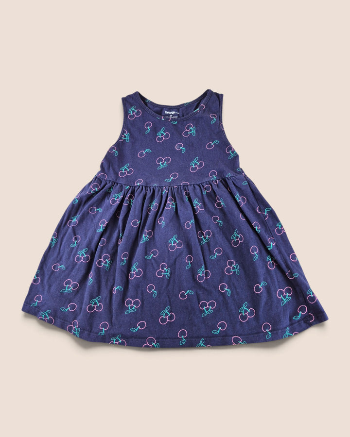 Pre-Loved George Navy Cherry Dress Girls 3Y | Betty’s Marketplace