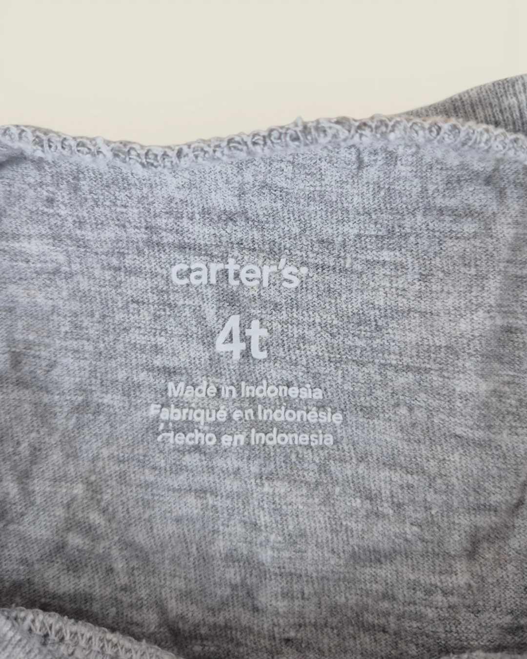 Pre-Loved Carter's Grey "Best Day Ever" Top Girls 4Y | Betty’s Marketplace