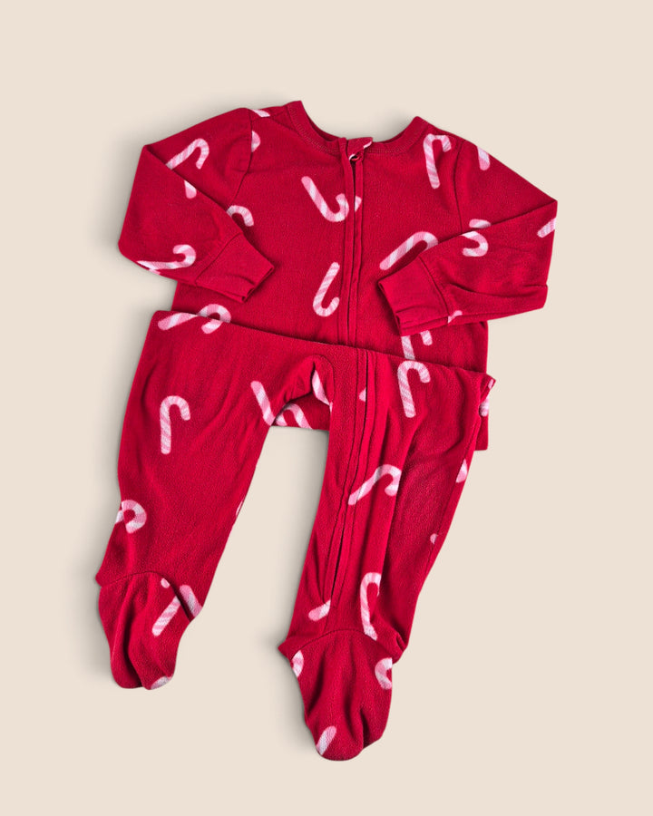 Pre-Loved Old Navy Candy Cane Footies Girls 18-24M | Betty’s Marketplace