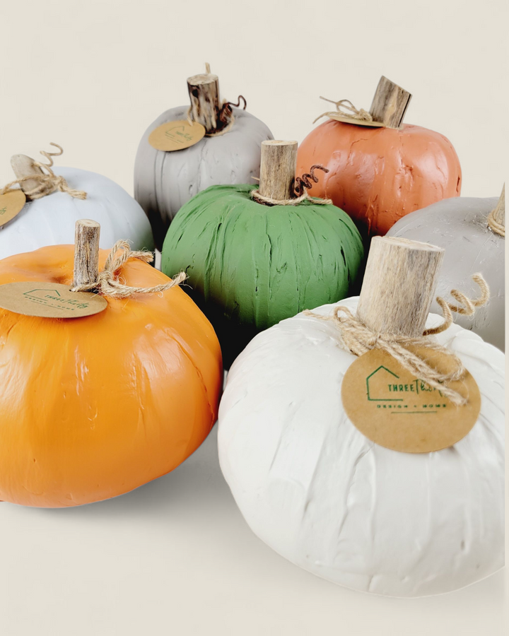 3-Thirty Design Co, Plaster Pumpkins