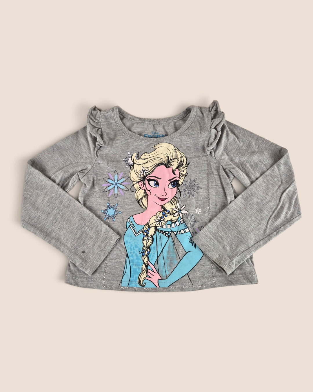 Pre-Loved Frozen Grey Long Sleeve Top Girls 5Y Play Condition | Betty’s Marketplace