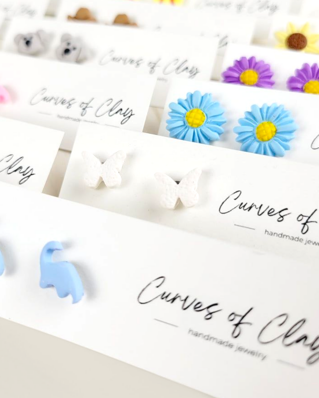 Curves of Clay, Everyday Stud Earrings