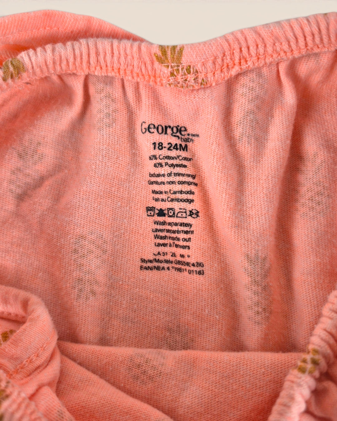 Pre-Loved George Pink Pineapple Dress Girls 18-24M | Betty’s Marketplace