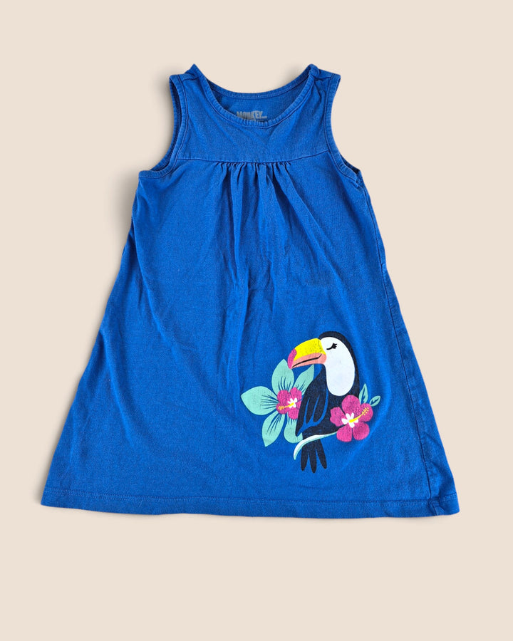 Pre-Loved Monkey Bars Blue Toucan Dress Girls 2-3Y | Betty’s Marketplace
