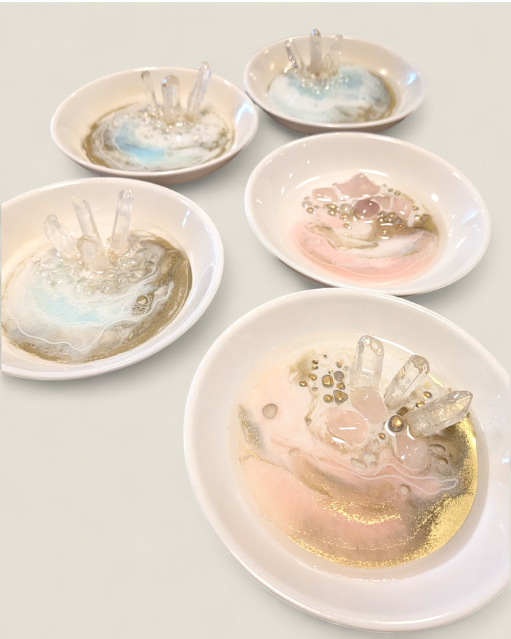 Kristi Scott Art, Crystal & Painted Ring Dishes