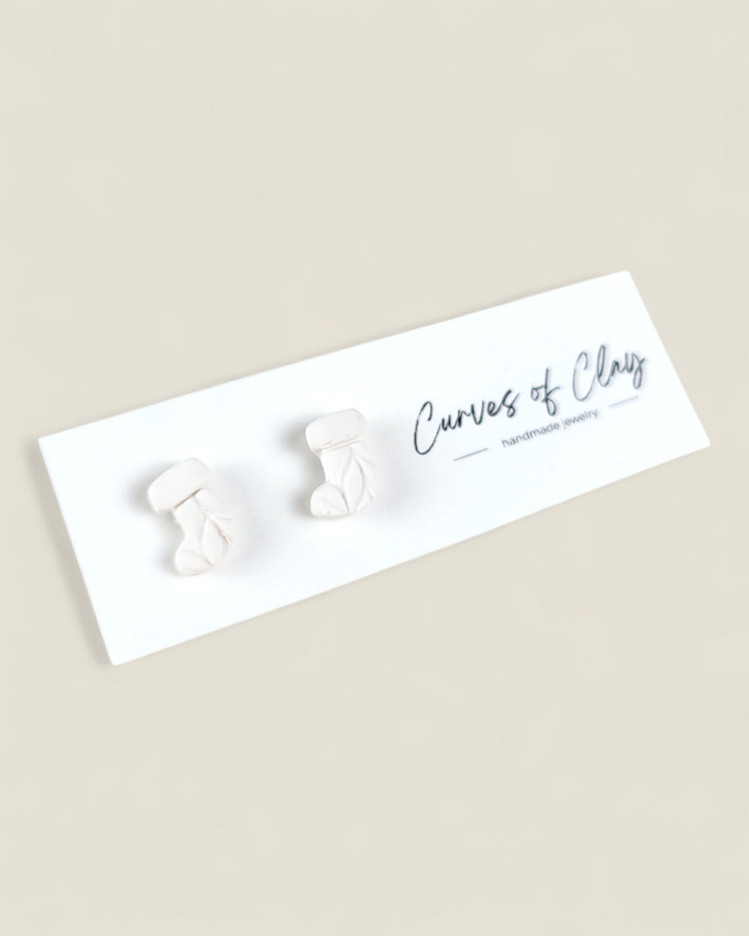 Curves of Clay, Holiday Stud Earrings