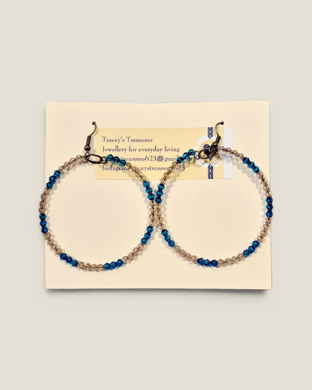Tracey's Treasures, Beaded Hoop Earrings
