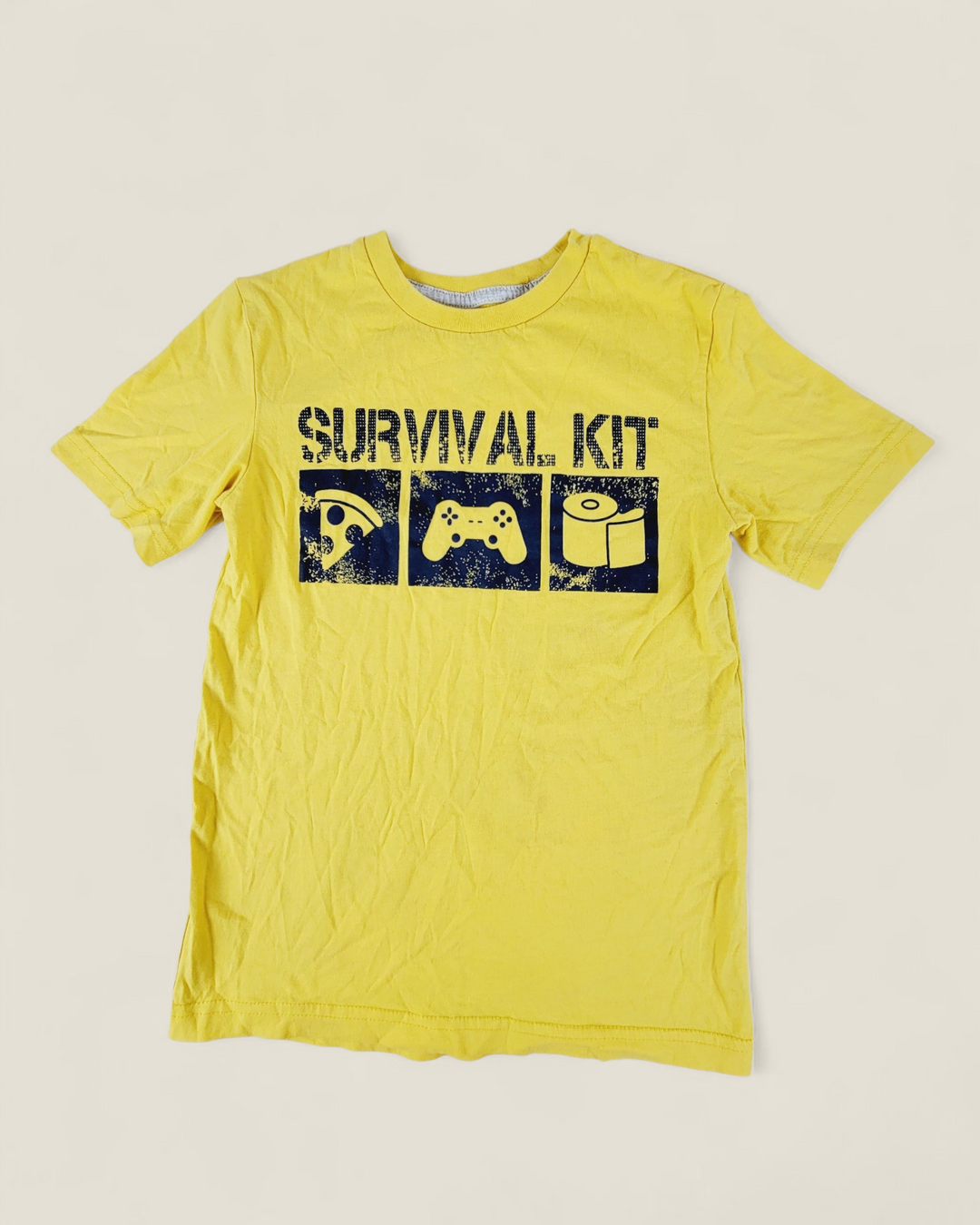 GEORGE YELLOW SURVIVAL TEE BOYS 7-8Y PRE-LOVED