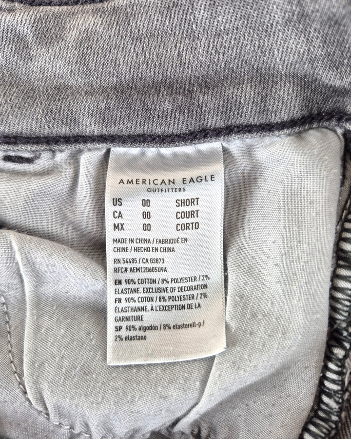 Pre-Loved Grey American Eagle Distressed Jeans Ladies Size 00 | Betty’s Marketplace
