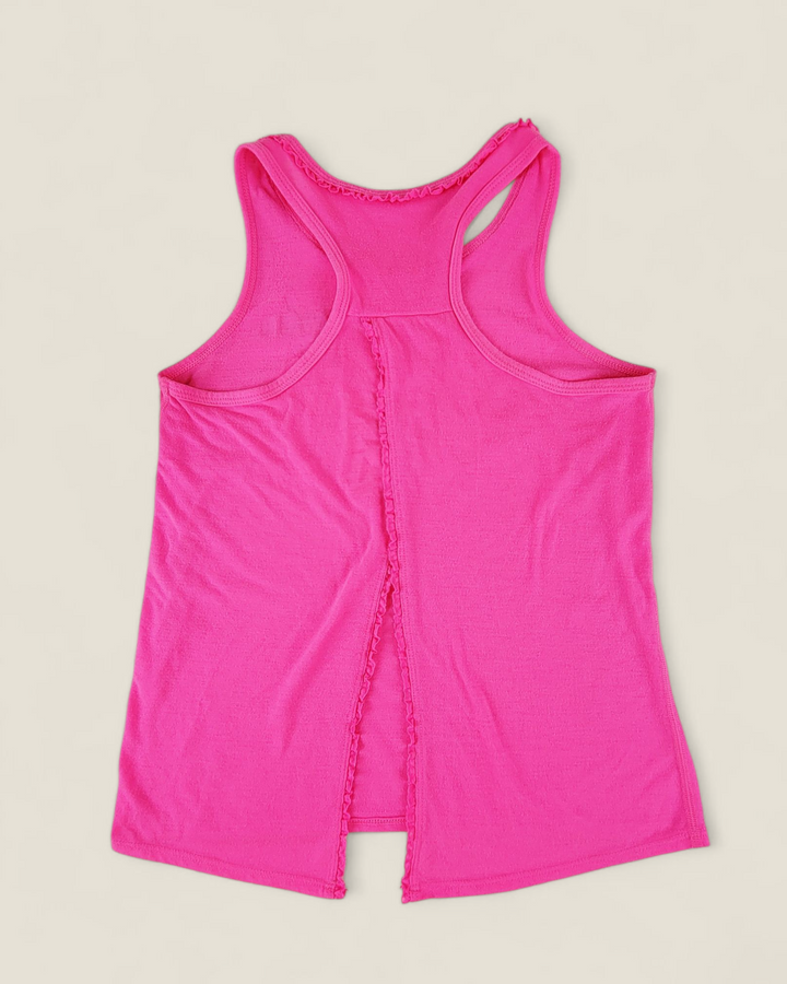 ATHLETIC WORKS PINK BACK SPLIT TANK TOP GIRLS 10-12Y PRE-LOVED