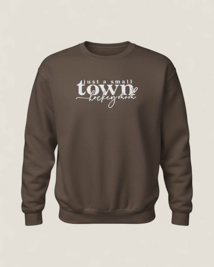 Rebel Lane Apparel Co., Small Town Hockey Mom Crewneck Sweaters