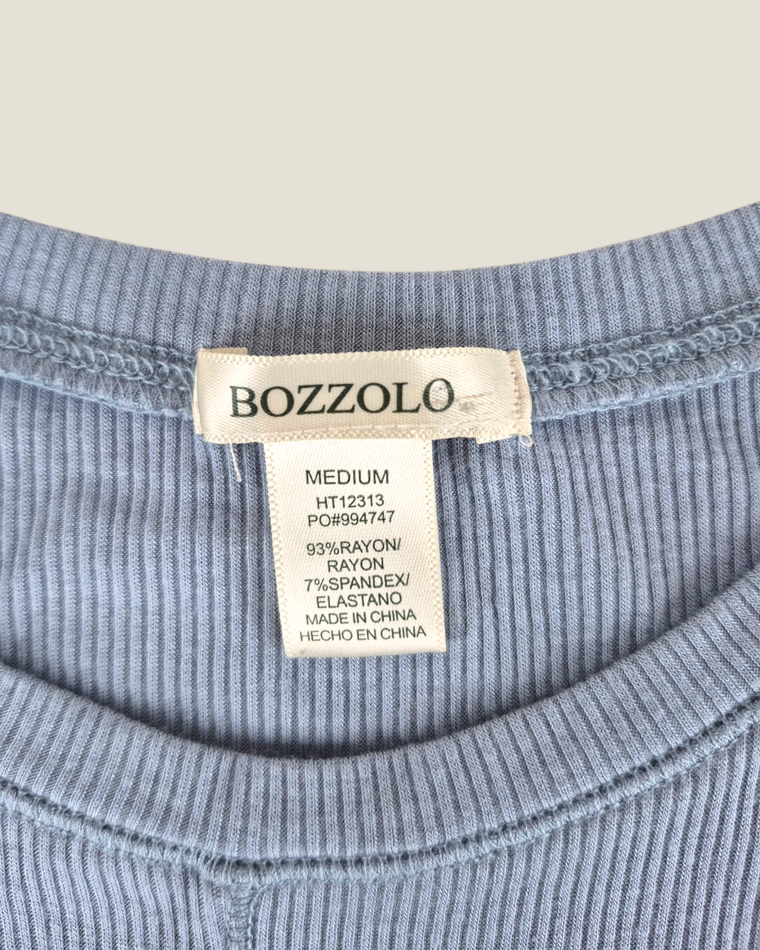 Pre-Loved Bozzolo Cropped Blue Top Ladies Medium | Betty’s Marketplace