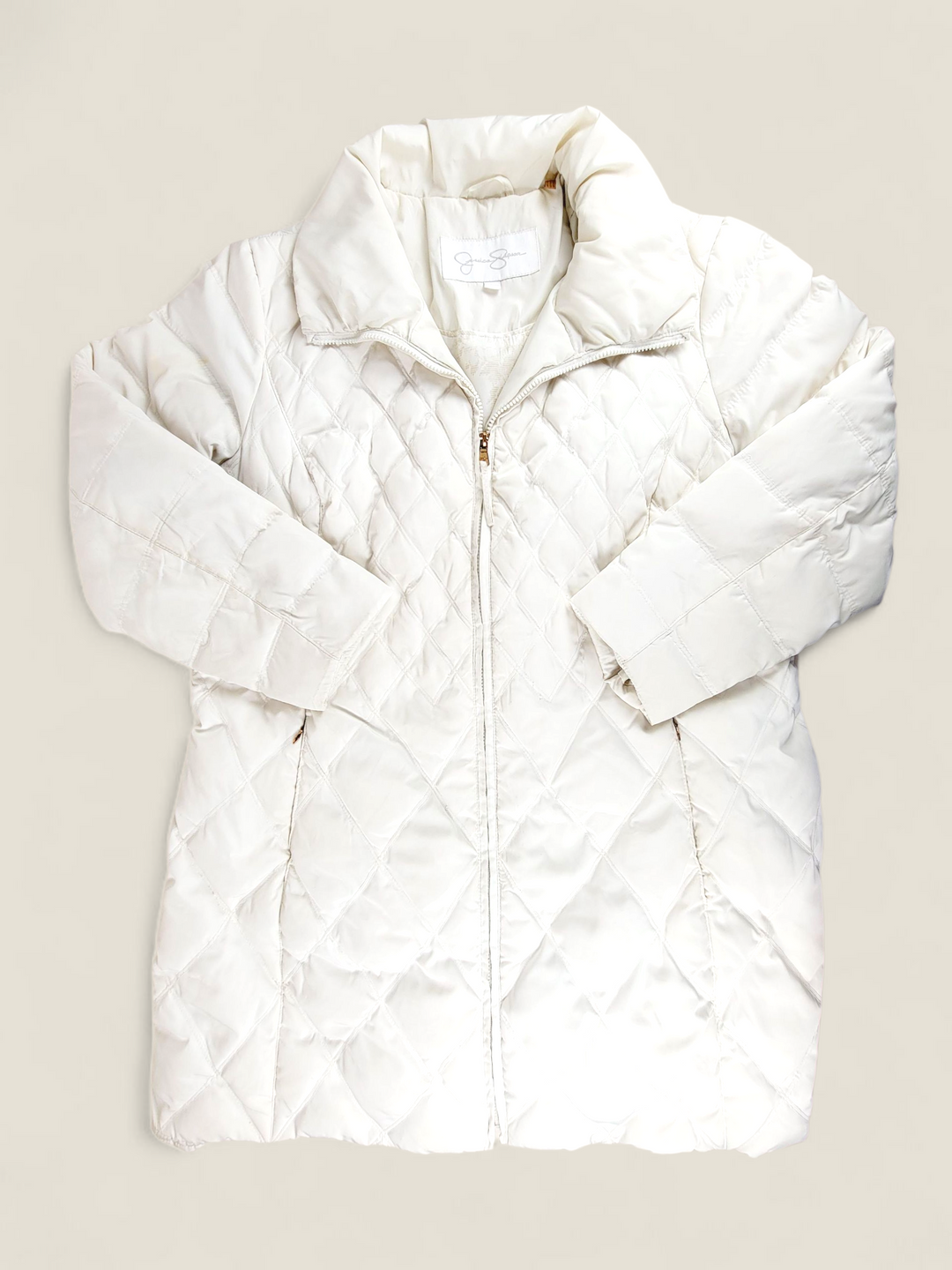 JESSICA SIMPSON WHITE DOWN COAT LADIES XL PRE-LOVED