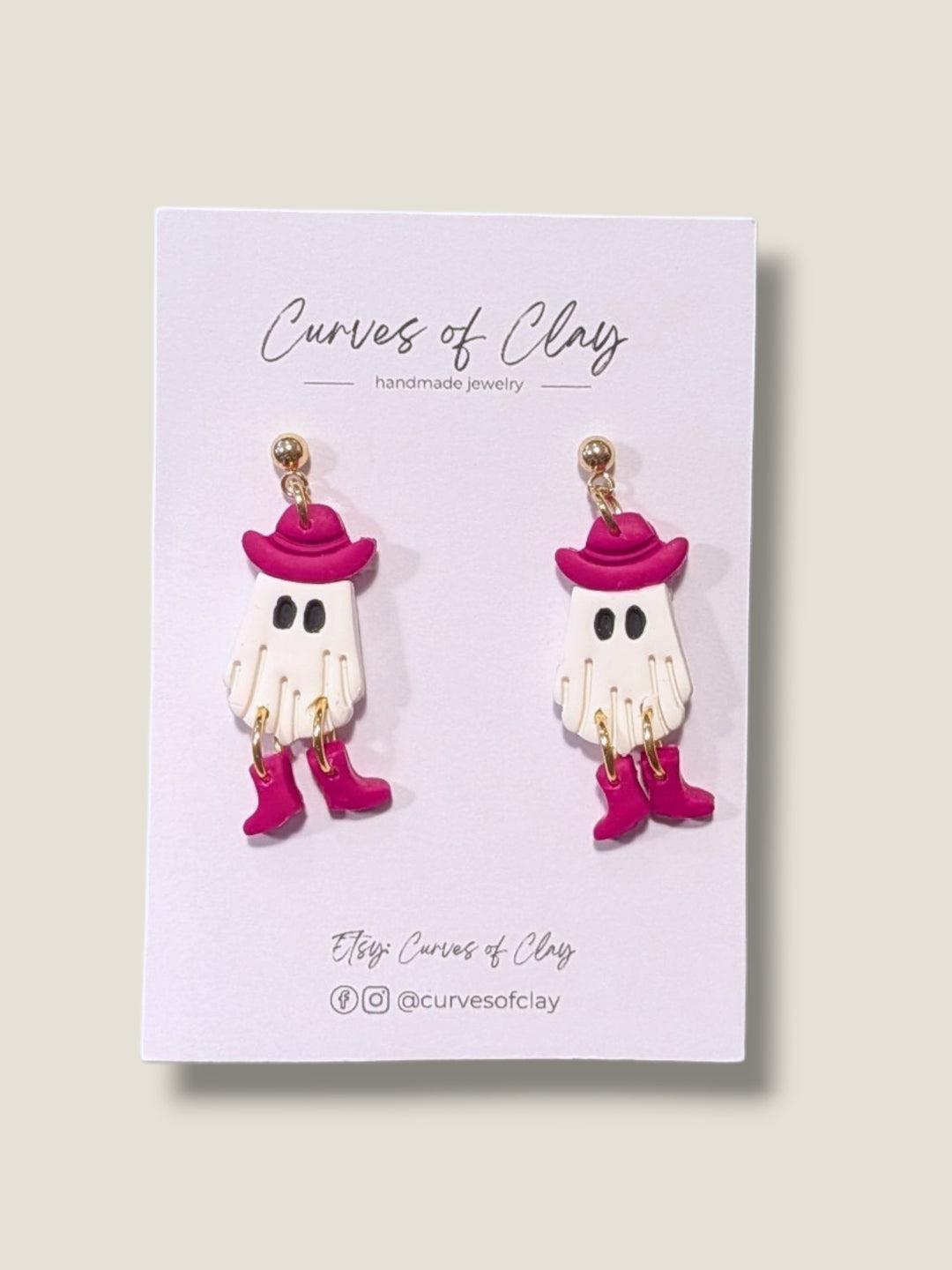 Curves of Clay, Autumn and Halloween Dangle Earrings