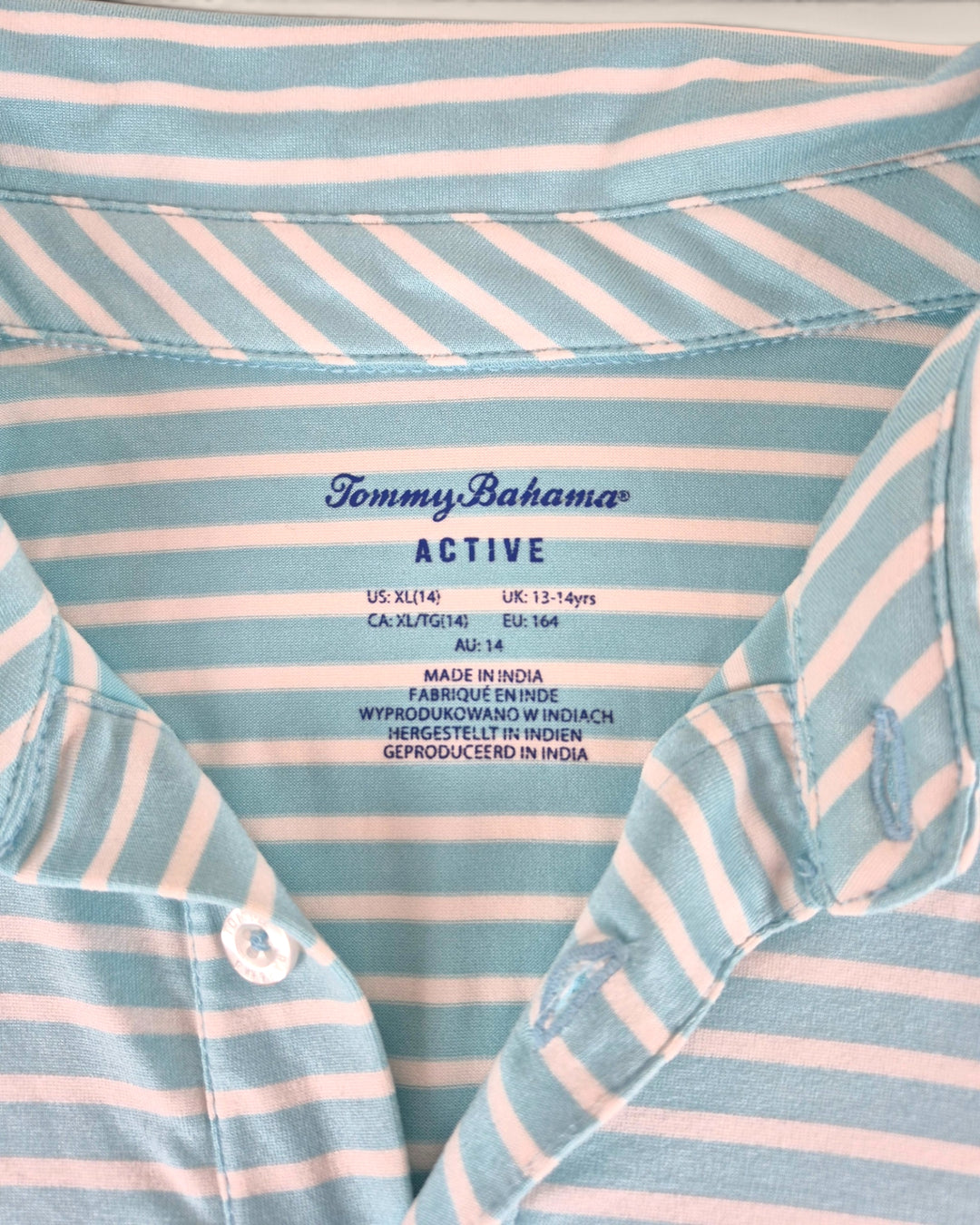 Pre-Loved Tommy Bahama Blue Golf Shirt Boys 13-14Y | Betty’s Marketplace