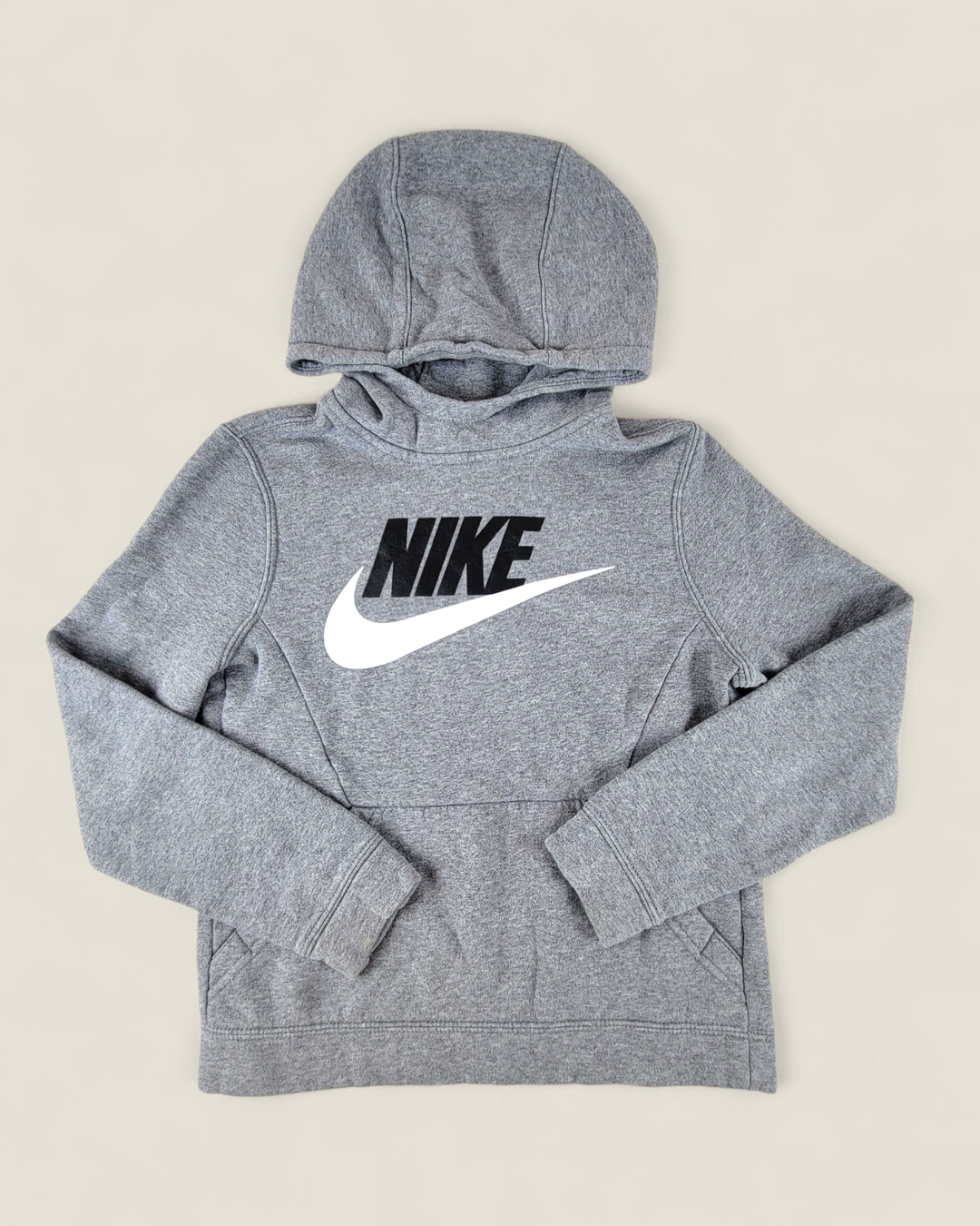 NIKE GREY HOODIE YOUTH MEDIUM PRE-LOVED