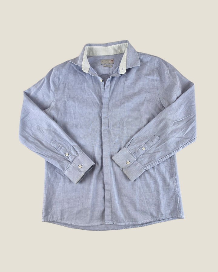 Pre-Loved Zara Blue Patterned Dress Shirt Boys 11-12Y | Betty’s Marketplace