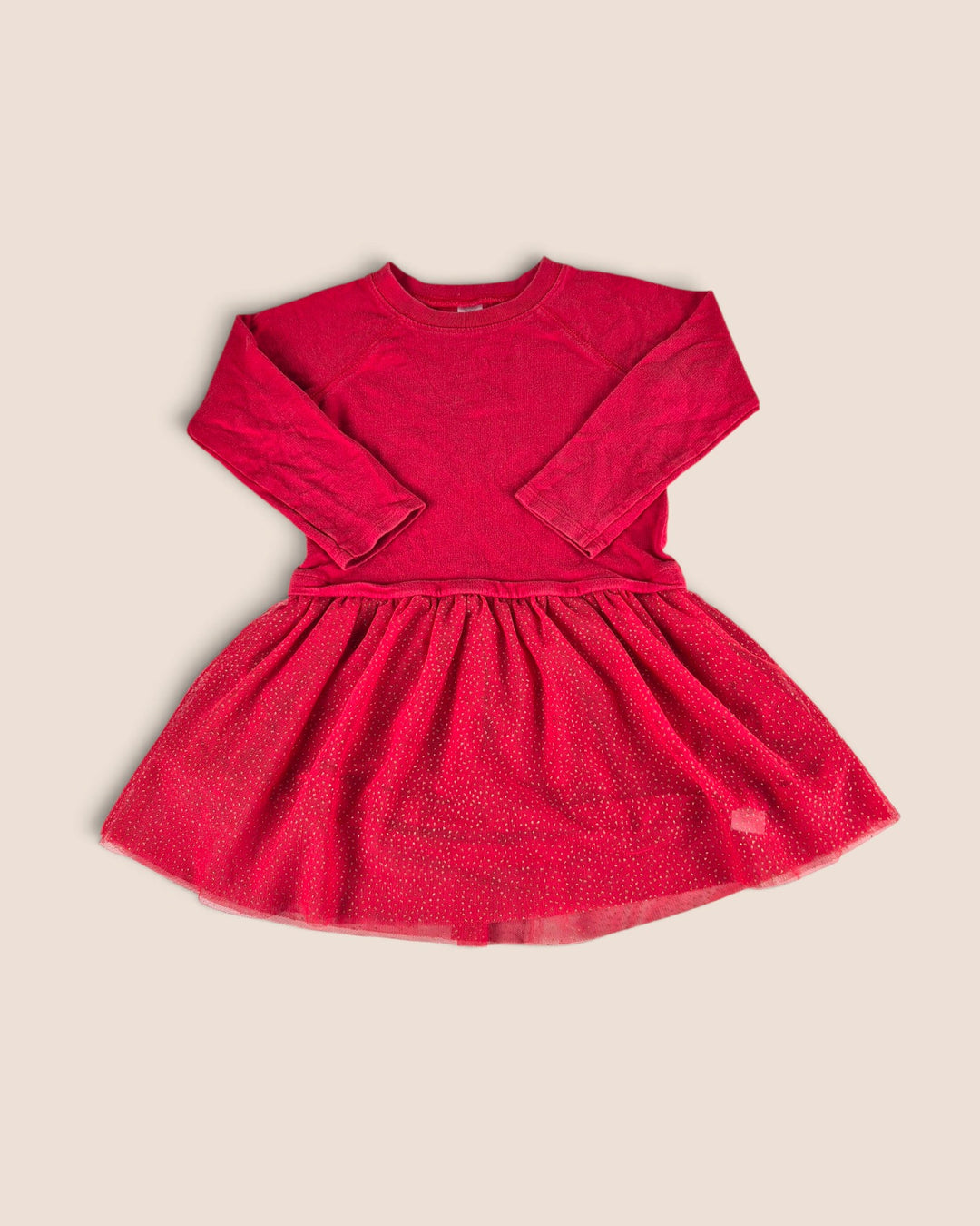 Pre-Loved Carter's Red & Gold Tulle Dress Girls 4Y | Betty’s Marketplace