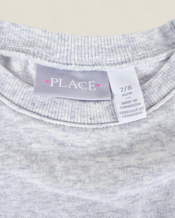 Pre-Loved Children's Place Grey Emoji Sweater Girls 7-8Y | Betty’s Marketplace