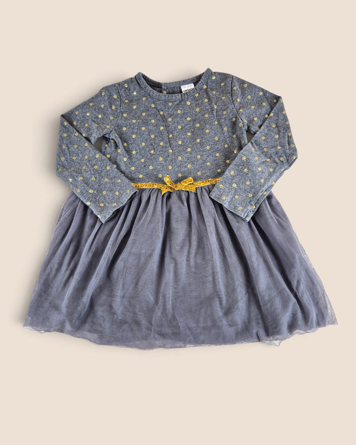 Pre-Loved Carters Grey & Gold Dress Girls 2Y | Betty’s Marketplace
