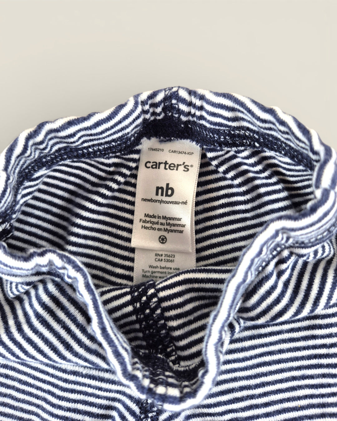 Pre-Loved Carter's Navy Striped Pants NB | Betty’s Marketplace