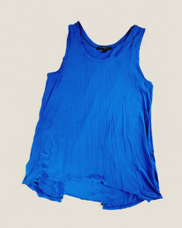 BANANA REPUBLIC BLUE TOP WITH SHEER BACK LADIES XS PRE-LOVED