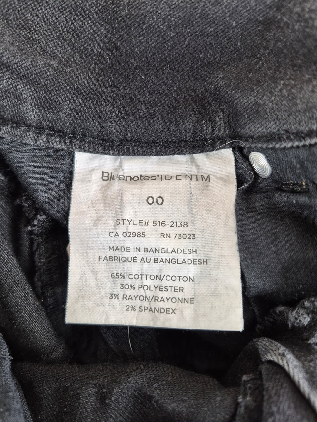 Pre-Loved Bluenotes Black Distressed Jeans Ladies Size 00 | Betty’s Marketplace