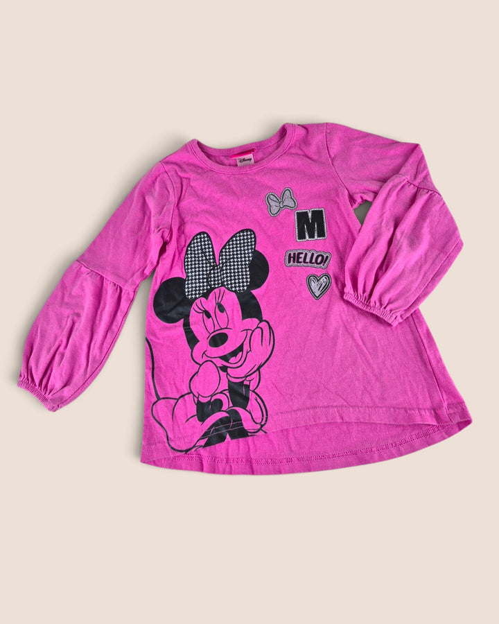 Pre-Loved Minnie Mouse Pink Long Sleeve Top Girls 4Y | Betty’s Marketplace