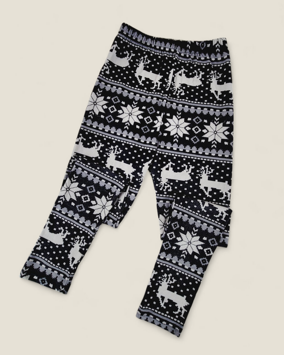 REINDEER LEGGINGS GIRLS APPROX 8-10Y PRE-LOVED