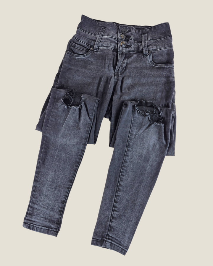 Pre-Loved Bluenotes Black Distressed Jeans Ladies Size 00 | Betty’s Marketplace