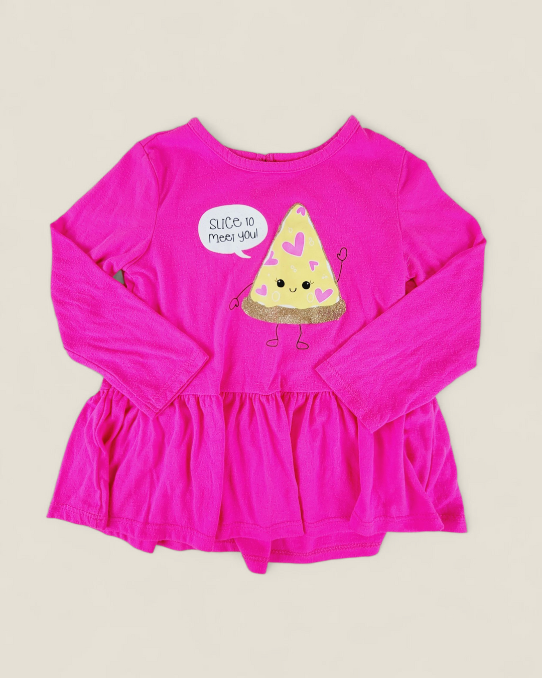 GEORGE PINK PIZZA DRESS GIRLS 3Y PRE-LOVED