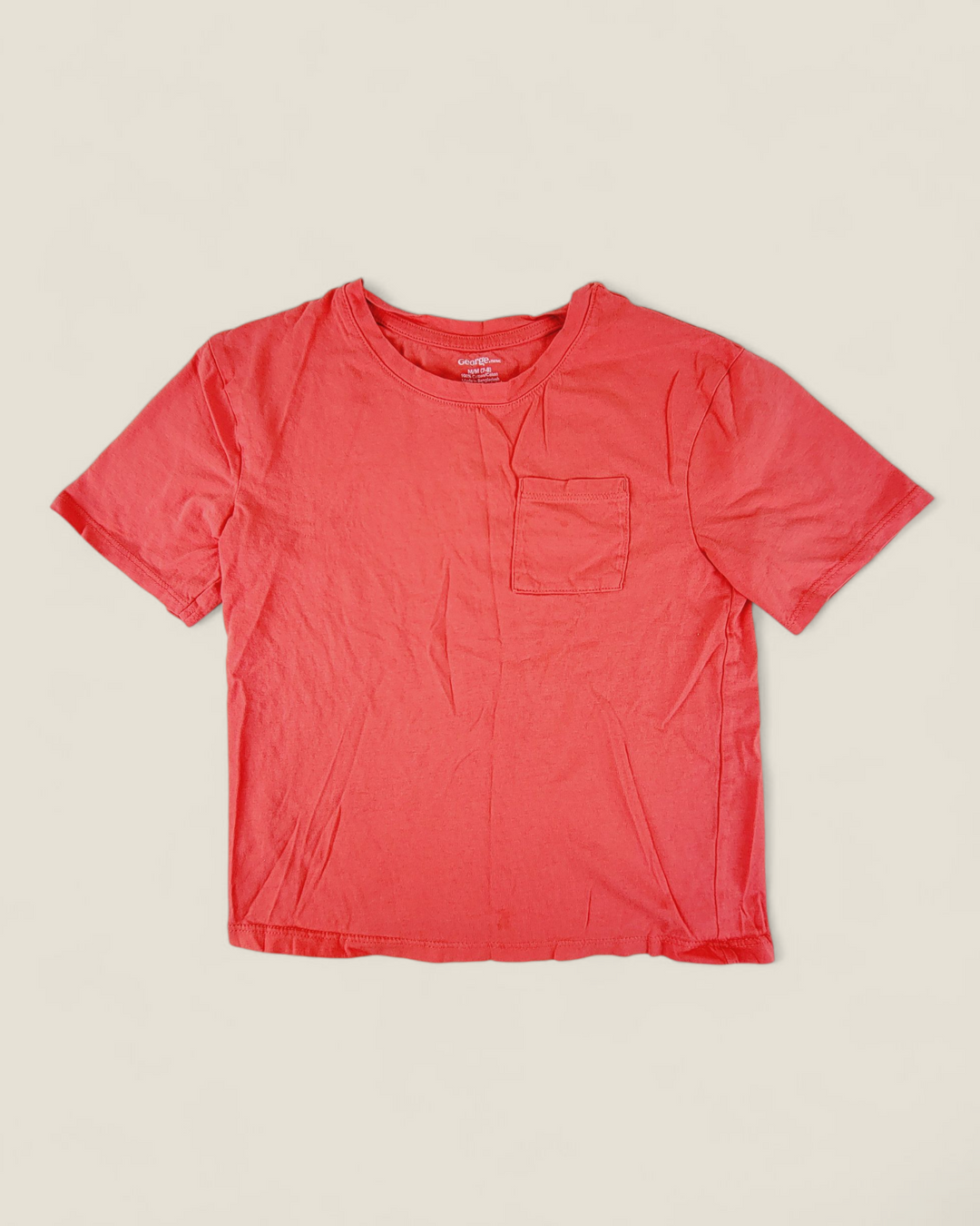 GEORGE CORAL POCKET TEE GIRLS 7-8Y PRE-LOVED