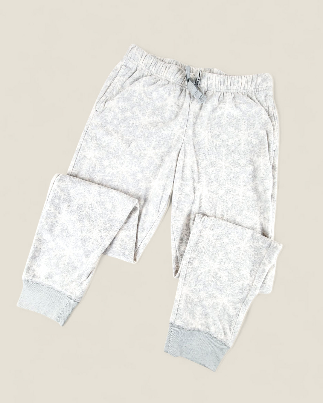 OLD NAVY GREY SNOWFLAKE PYJAMA BOTTOMS GIRLS 10-12Y PRE-LOVED