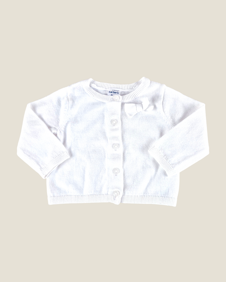 Pre-Loved Carter's White Cardigan Sweater Girls 3M | Betty’s Marketplace