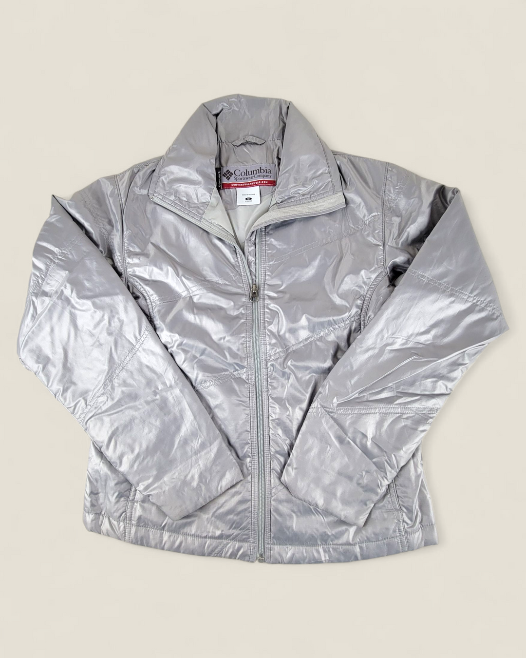 COLUMBIA SILVER FALL/SPRING COAT LADIES MEDIUM PRE-LOVED