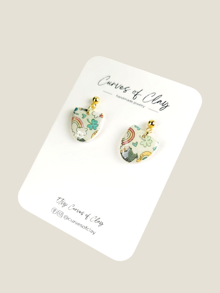 Curves of Clay, Easter and St. Patrick's Day Earrings